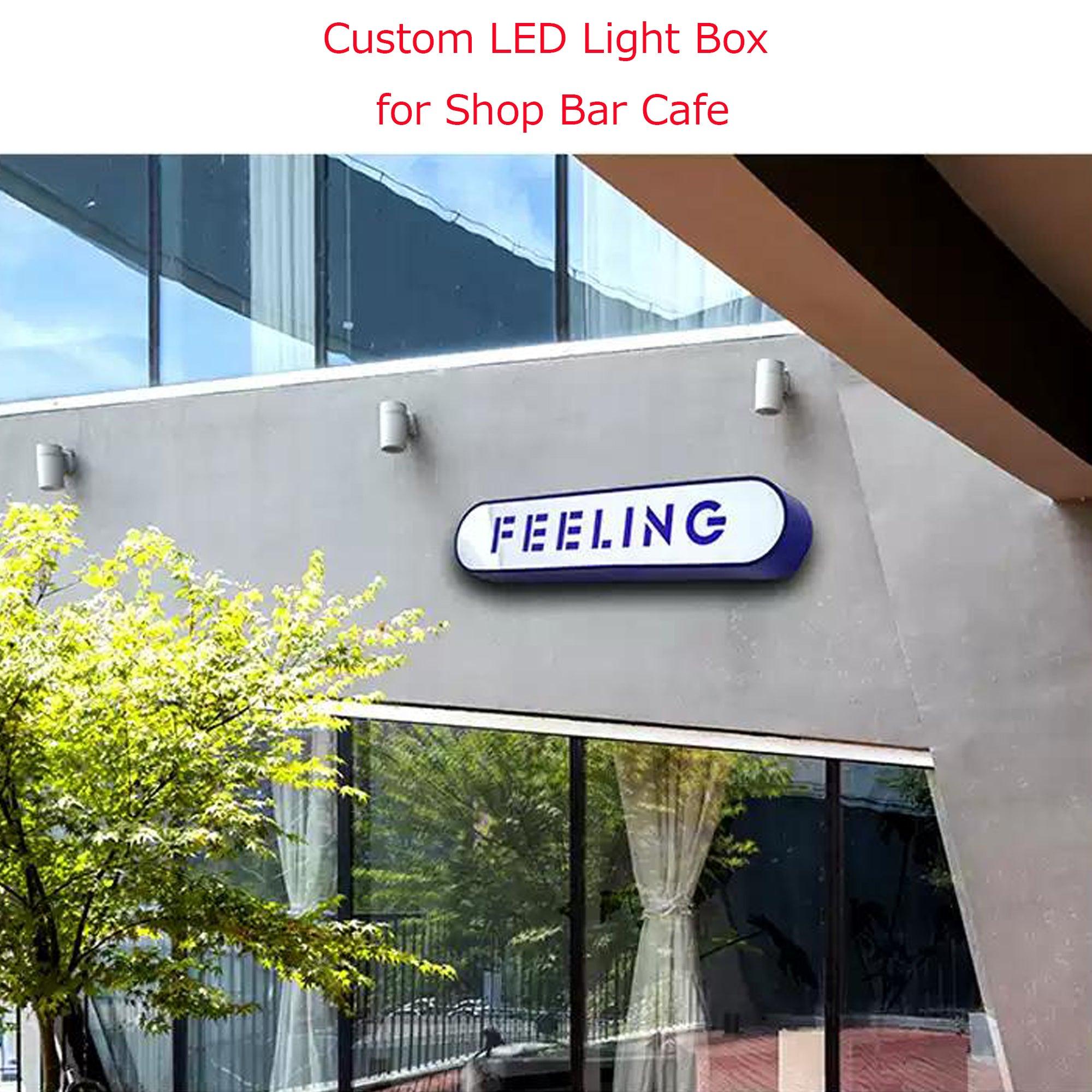 Personalized LED Light Logo Box,Custom LED Light Box for Shop Bar Cafe Room Decor Wall Home Aesthetic Bedroom Christmas Party Birthday Wedding Gifts Letter Logo Signs - CustomizeFactory