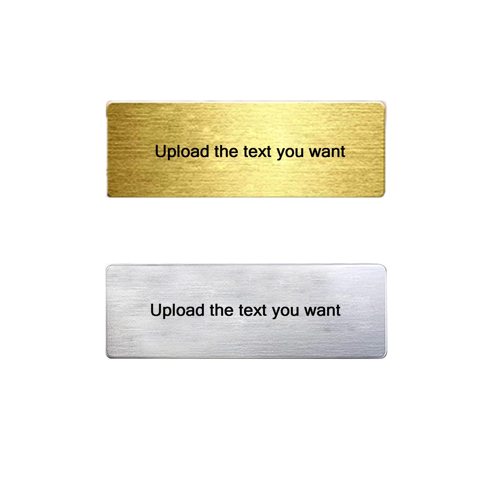 Handimake Custom Carved Name Badge/Name Tags, Engraved Personalized Name Tags, Personalized Magnet ID tag, Metal Laser Name Badge, Suitable for Clothing, Commerce, Office, Workers, Students, and Employees