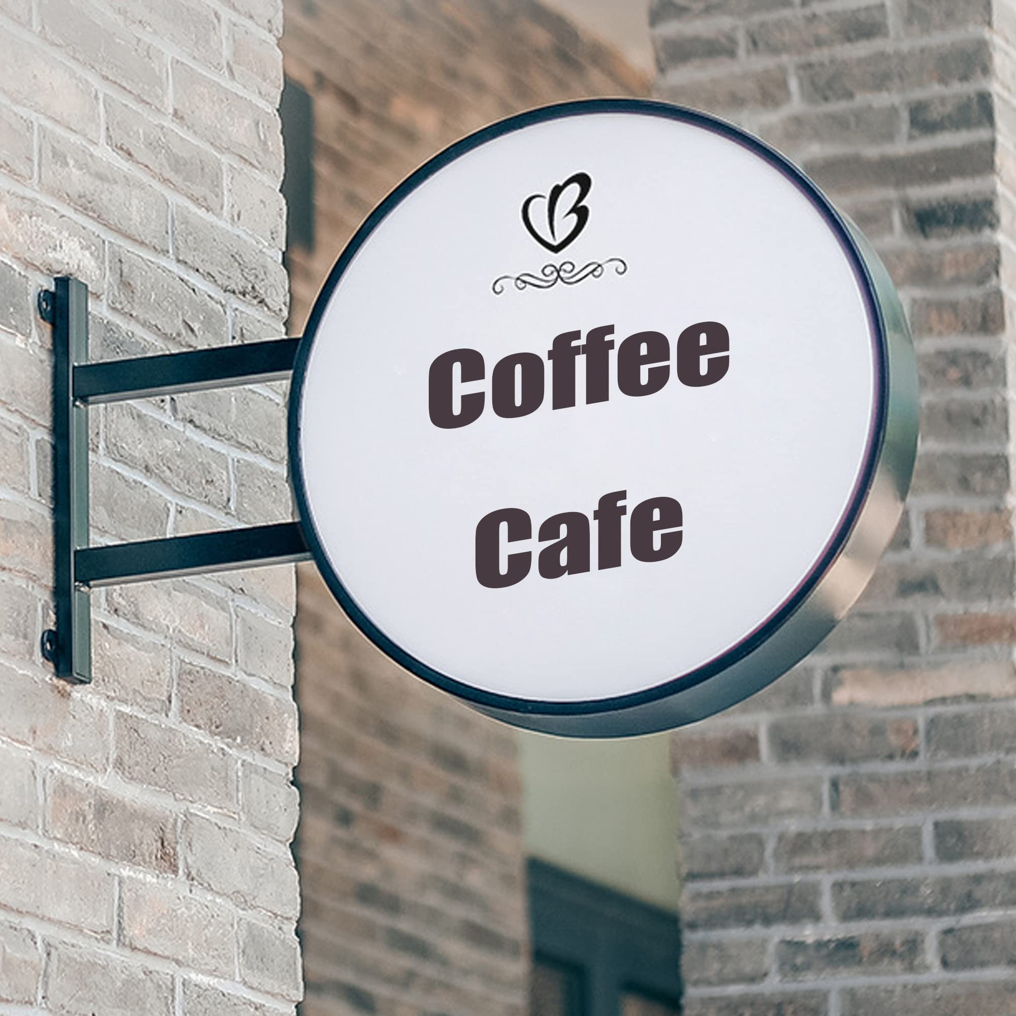 Handimake Custom Round Light Box Store Front Sign,Personalized LED Light LOGO Box,Custom LED Light Box Sign Board Home Party Birthday Wedding Gifts Letter Logo Signs for Shop Bar Cafe Beauty Nail Salon Decor