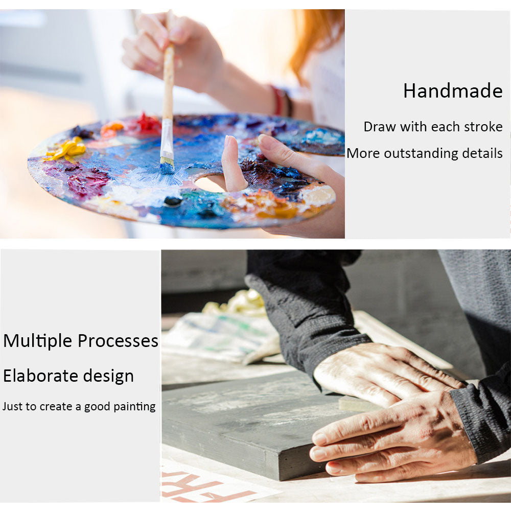 Custom Portrait Oil Painting from Photo, Oil Paintings Hand Painted, Abstract Contemporary Art Wall Paintings Handmade Home Decorations Vertical Canvas Wall Art Ready to Hang