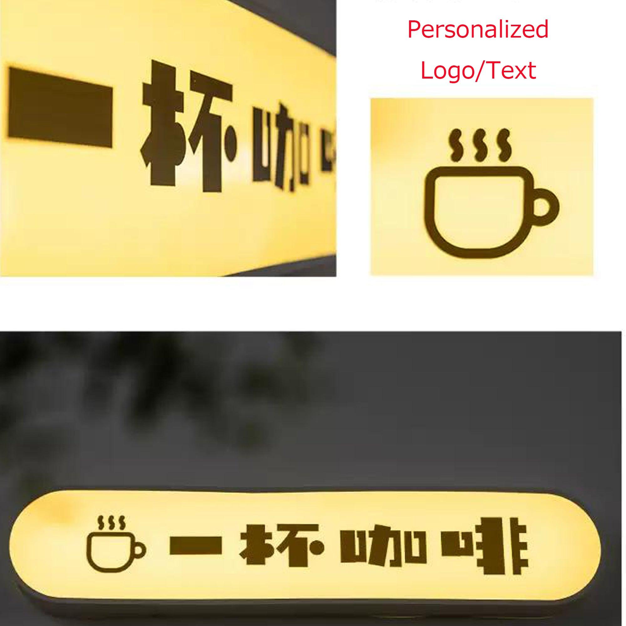 Personalized LED Light Logo Box,Custom LED Light Box for Shop Bar Cafe Room Decor Wall Home Aesthetic Bedroom Christmas Party Birthday Wedding Gifts Letter Logo Signs - CustomizeFactory