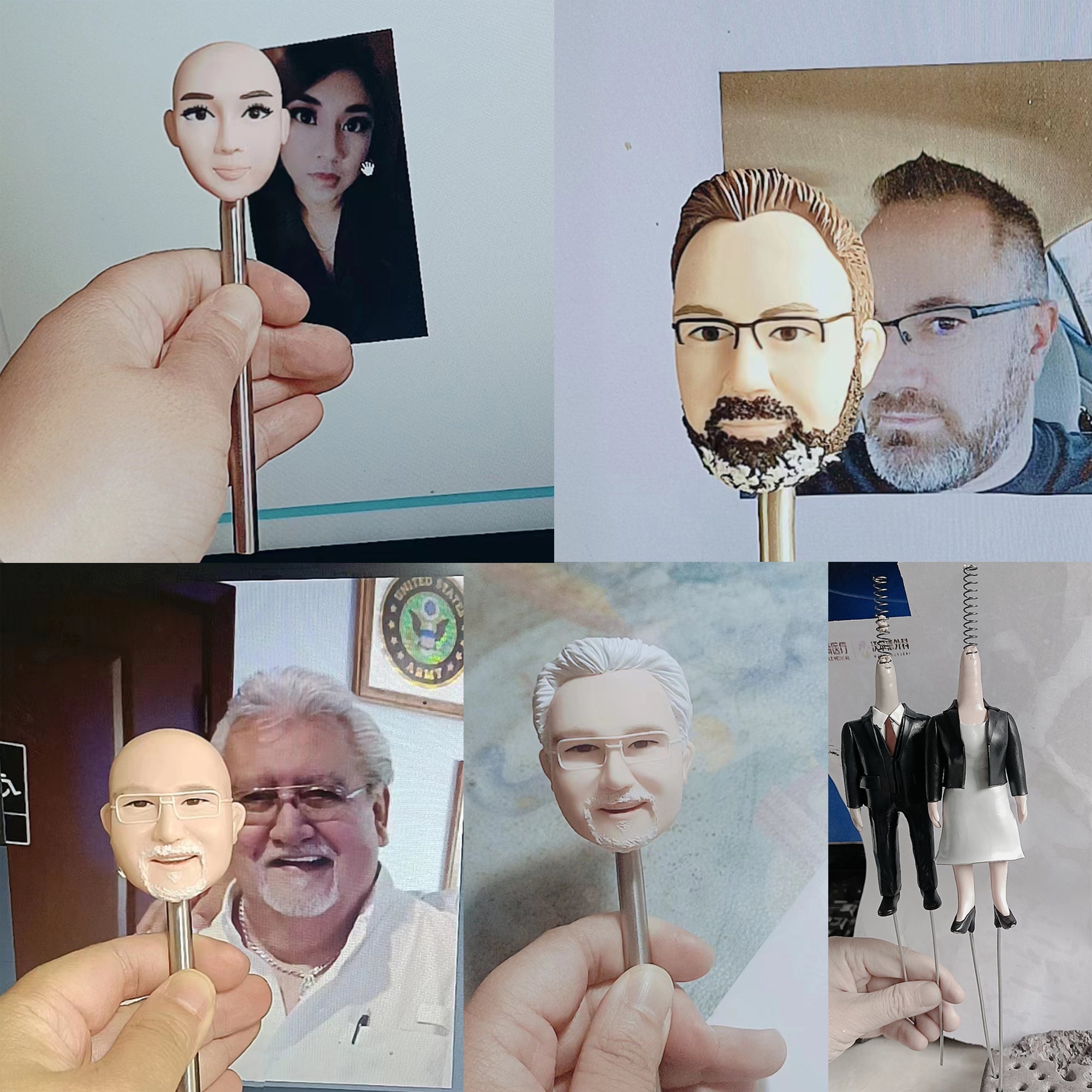 Custom Bobblehead, đĽLAST DAY 50% OFFâ¨Custom Figures Personalized Figurine Customized Birthday Gifts for Boyfriend Husband Boss Office Coworker Valentines Day Gifts with Photos(1 Person)