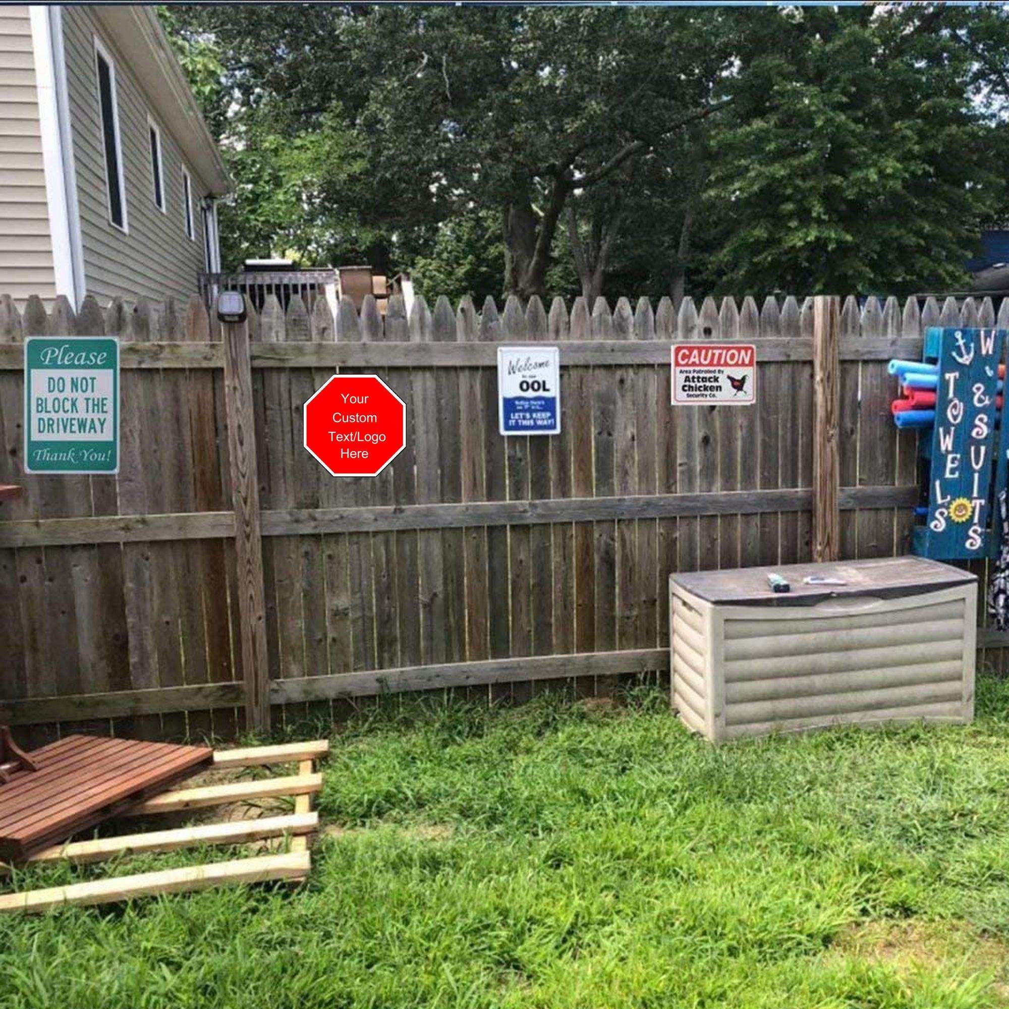 Custom Tin Sign With Your Own Image/logo/Text-Octagon 30x30CM/12x12 inch - CustomizeFactory