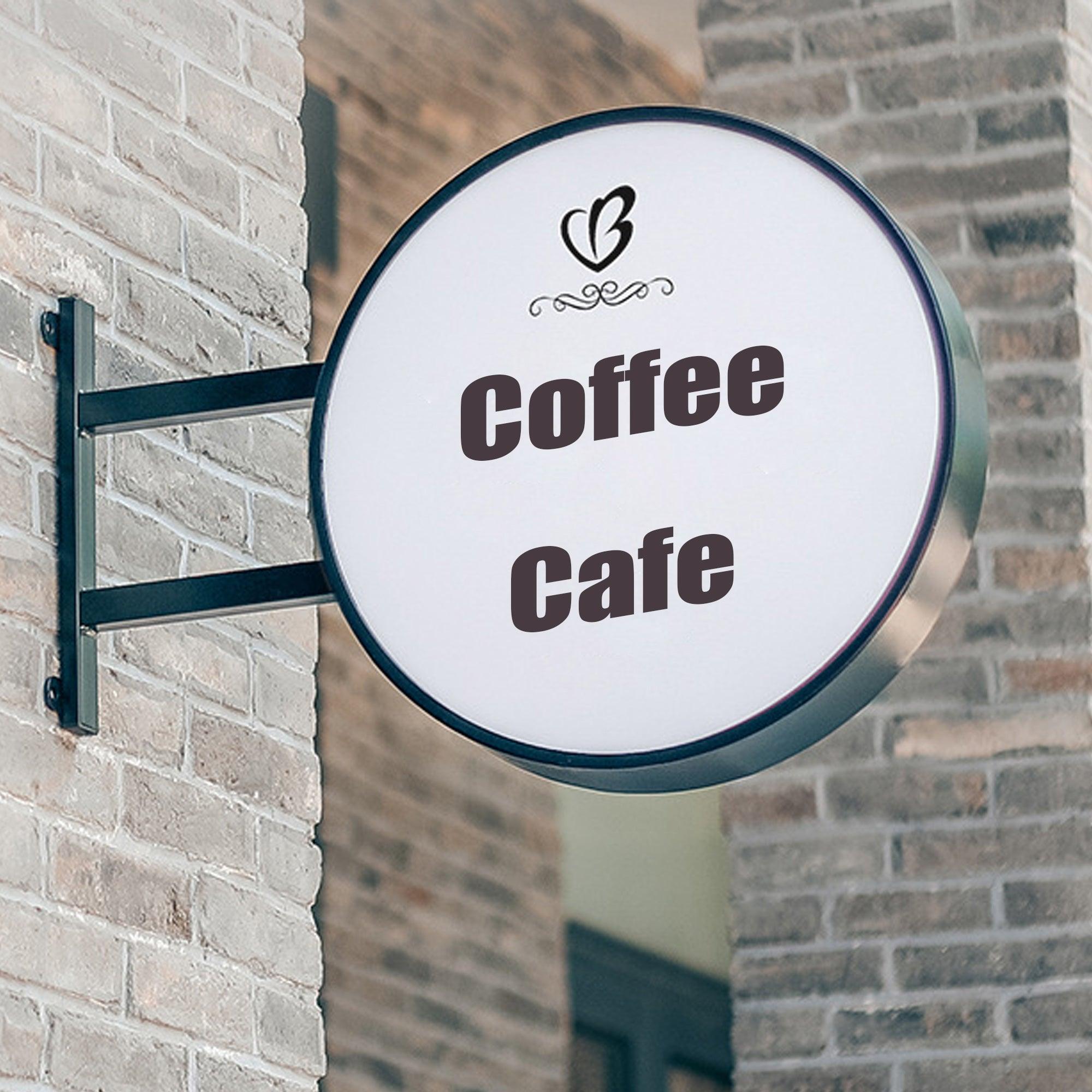 Custom LED Light Box Sign Board, Custom Round Light Box Store Front Sign, Personalized LED Light LOGO Box for Home Party Birthday Wedding Gifts Letter Shop Bar Cafe Beauty Nail Salon Decor - CustomizeFactory