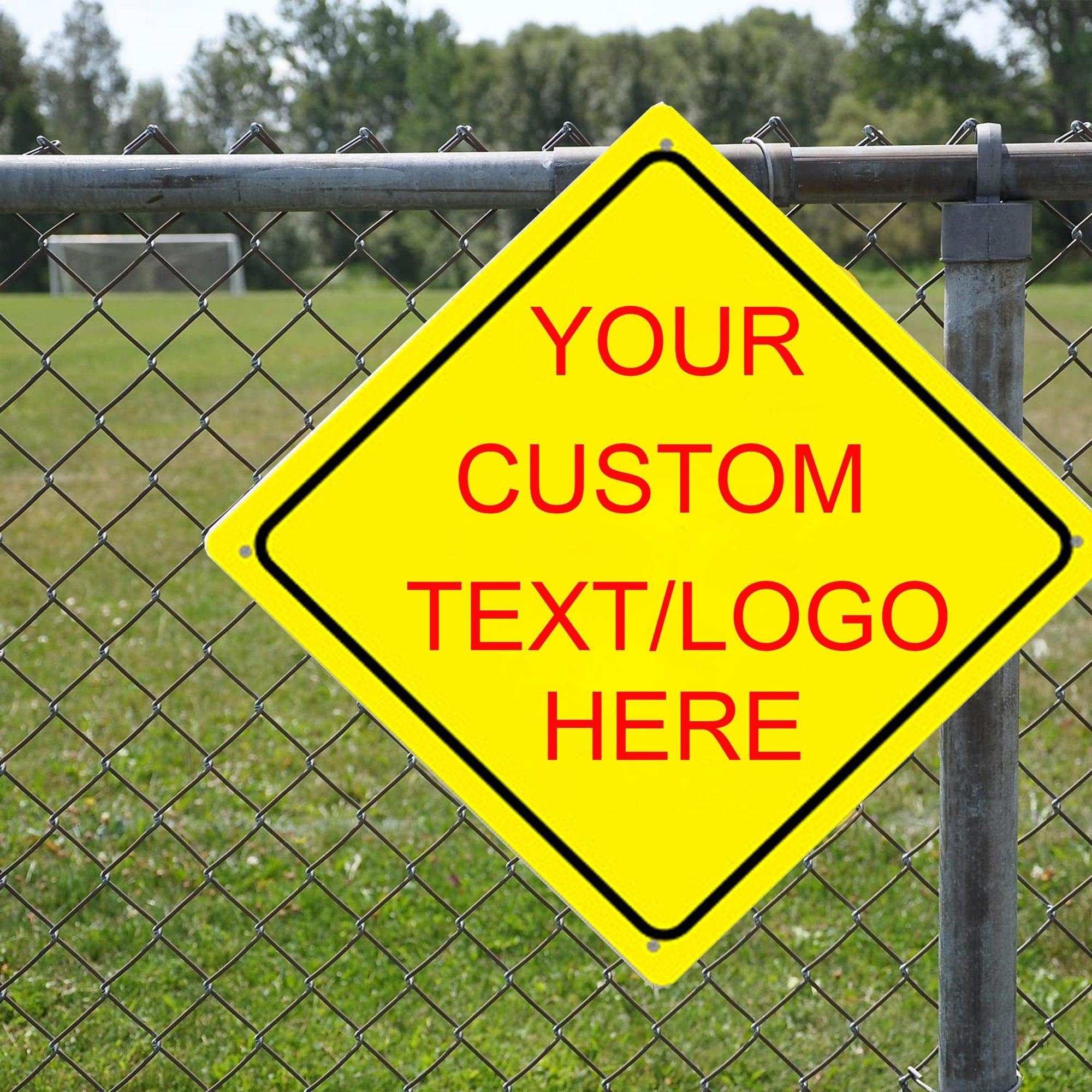 Custom Tin Sign With Your Own Image/logo/Text-Diamond-shape-20x20cm/8x8 inch - CustomizeFactory