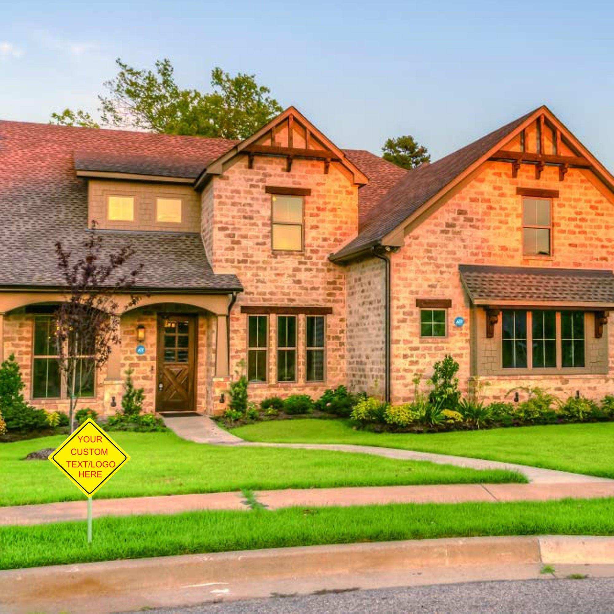 Custom Tin Sign With Your Own Image/logo/Text-Diamond-shape-20x20cm/8x8 inch - CustomizeFactory