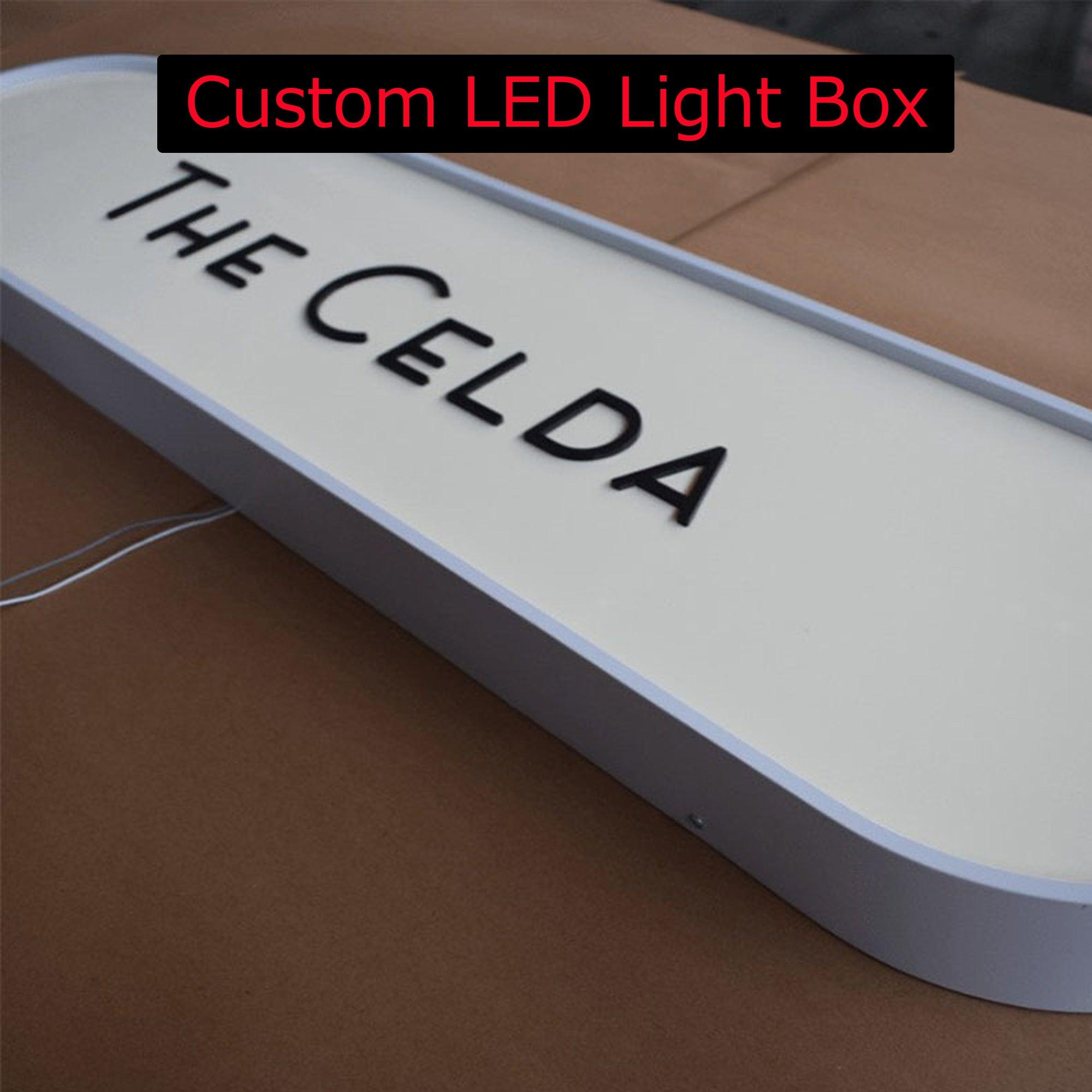 Personalized LED Light Logo Box,Custom LED Light Box for Shop Bar Cafe Room Decor Wall Home Aesthetic Bedroom Christmas Party Birthday Wedding Gifts Letter Logo Signs - CustomizeFactory