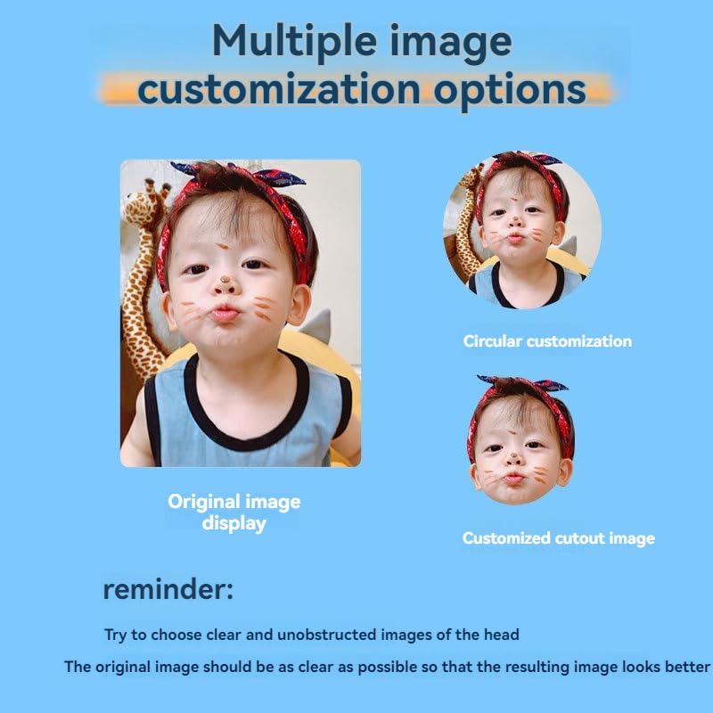 Handimake Customized Acrylic Phone Grip Holder, Personalized Picture Phone Case Holder with Retractable Design, DIY Cartoon Phone Holder Sticker