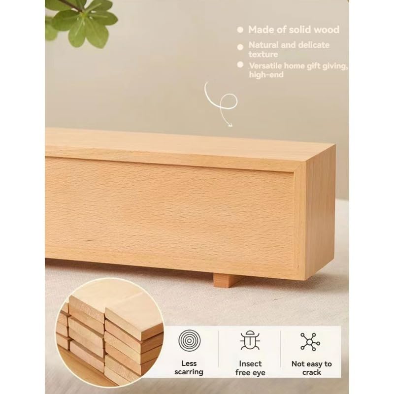 Handimake Customized Wooden Photo Light Box, Personalized Rectangular Photo Frame Light Box, Touch Dimming Ambient Light Desktop Decoration