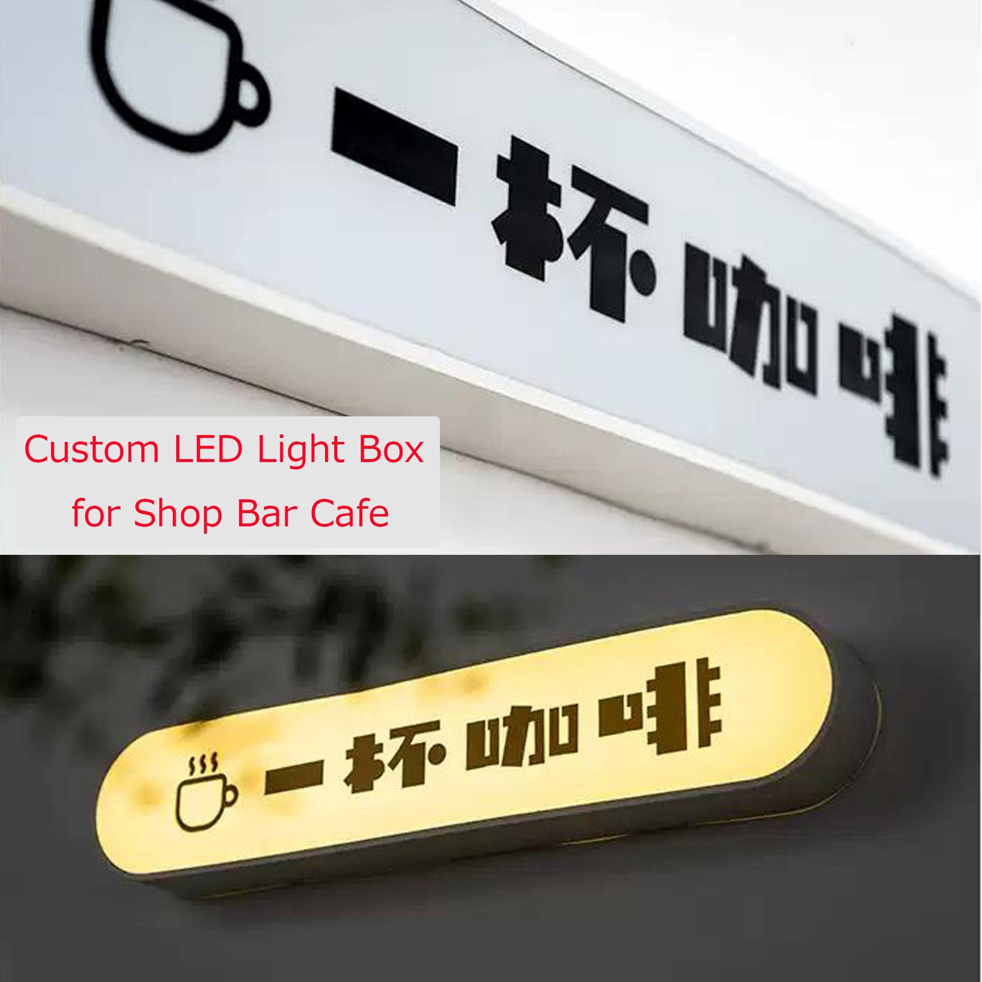Personalized LED Light Logo Box,Custom LED Light Box for Shop Bar Cafe Room Decor Wall Home Aesthetic Bedroom Christmas Party Birthday Wedding Gifts Letter Logo Signs - CustomizeFactory