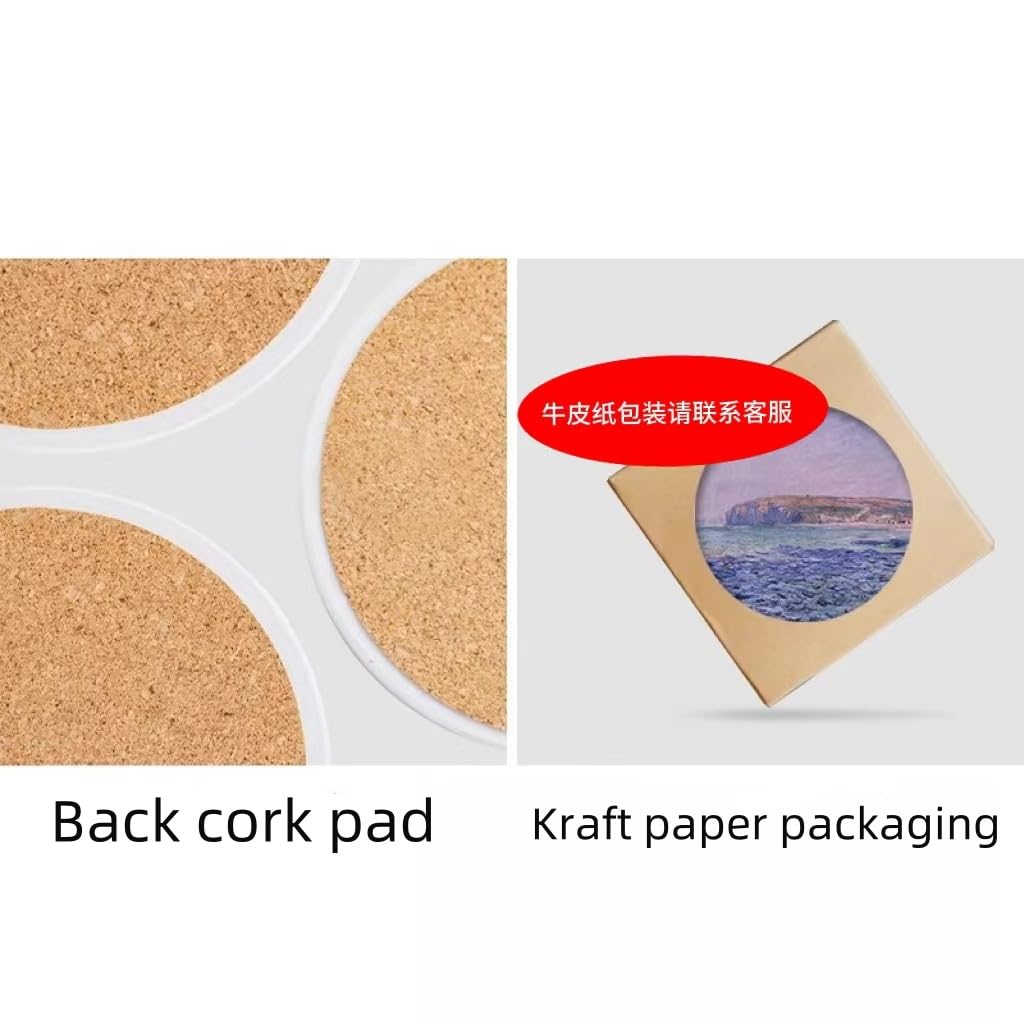 Handimake Customized Ceramic Coasters, Personalized Water Absorbing and Heat Insulating Cup Coasters, Customized Picture/Text Coasters, Dining Mats, Heat Insulating Mats