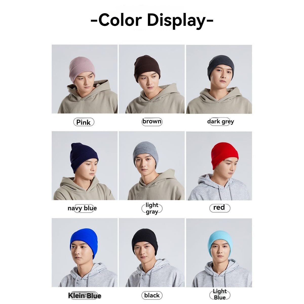 Handimake Customized Embroidered Knitted Hat, Personalized Embroidered Logo, Textual Knitted Hat, Versatile Cold Resistant Autumn/Winter Hat Multicolor