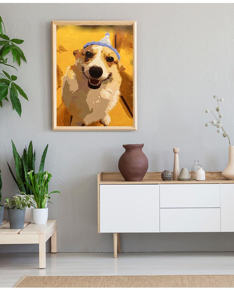 Handimake Custom Portrait Oil Painting from Photo, Oil Paintings Hand Painted, Abstract Contemporary Art Wall Paintings Handmade Home Decorations Vertical Canvas Wall Art Ready to Hang