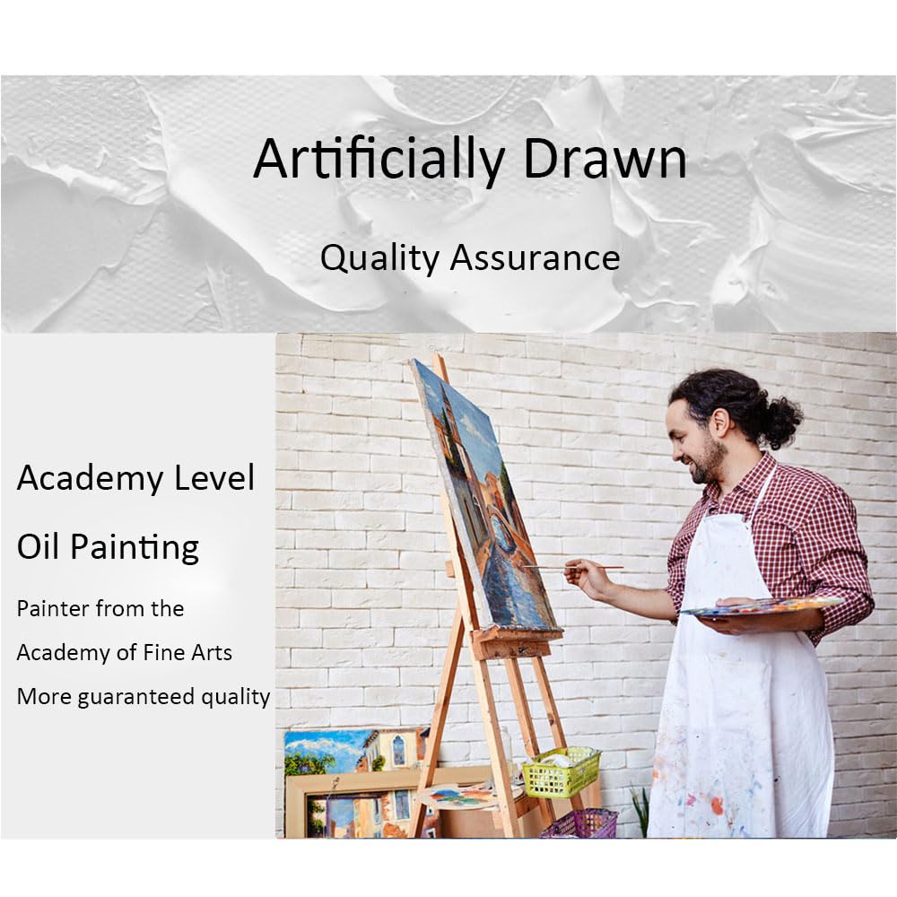 Handimake Custom Portrait Oil Painting from Photo, Oil Paintings Hand Painted, Abstract Contemporary Art Wall Paintings Handmade Home Decorations Vertical Canvas Wall Art Ready to Hang