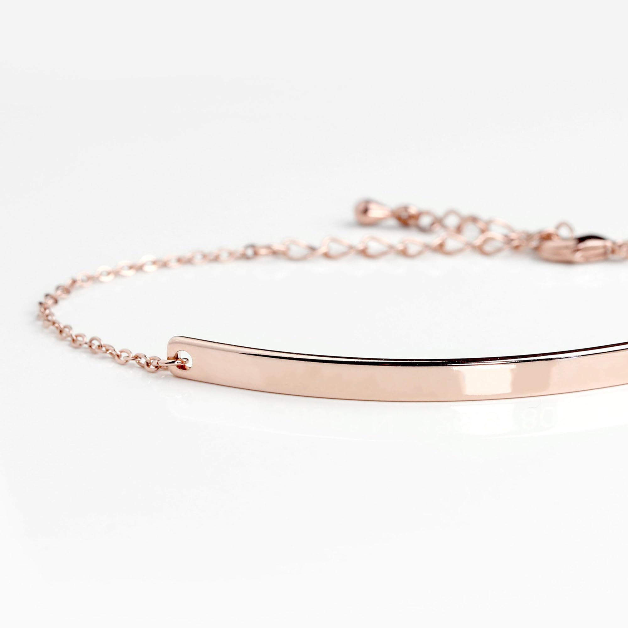 Handimake Custom 925 Sterling Silver Bracelet, Personalized Engraved Name Bracelet Exquisite Friendship Engraving Bracelet Minimalist Jewelry Birthday Gift