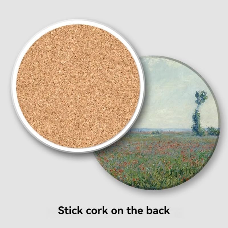 Handimake Customized Ceramic Coasters, Personalized Water Absorbing and Heat Insulating Cup Coasters, Customized Picture/Text Coasters, Dining Mats, Heat Insulating Mats