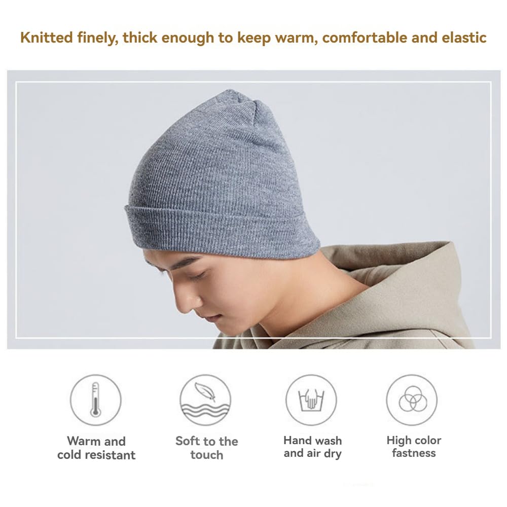 Handimake Customized Embroidered Knitted Hat, Personalized Embroidered Logo, Textual Knitted Hat, Versatile Cold Resistant Autumn/Winter Hat Multicolor