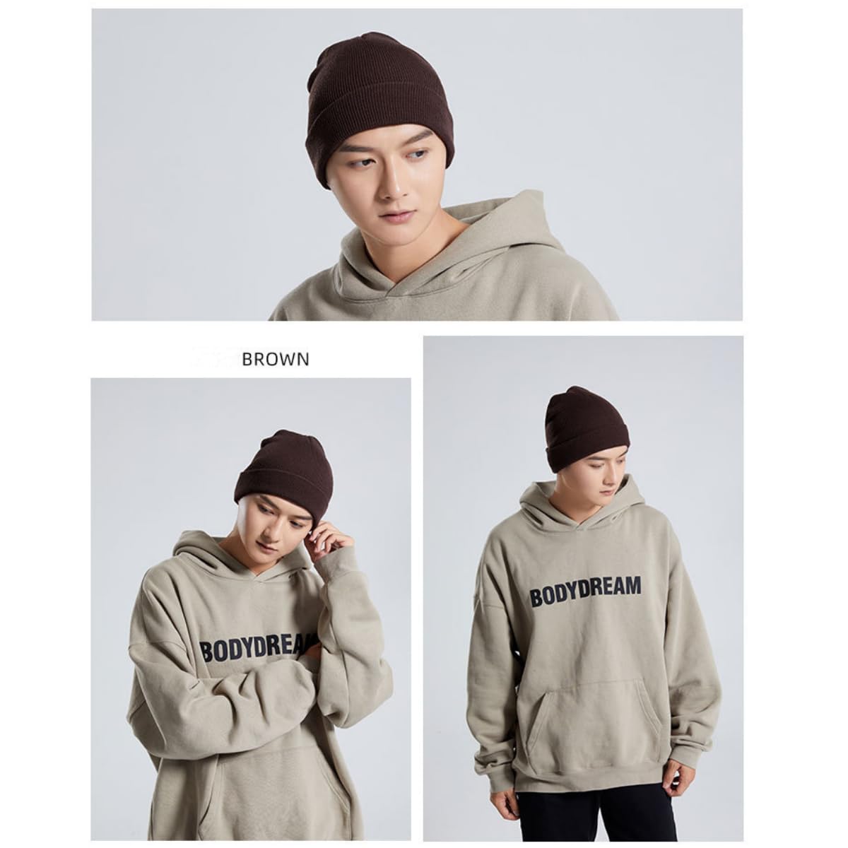 Handimake Customized Embroidered Knitted Hat, Personalized Embroidered Logo, Textual Knitted Hat, Versatile Cold Resistant Autumn/Winter Hat Multicolor