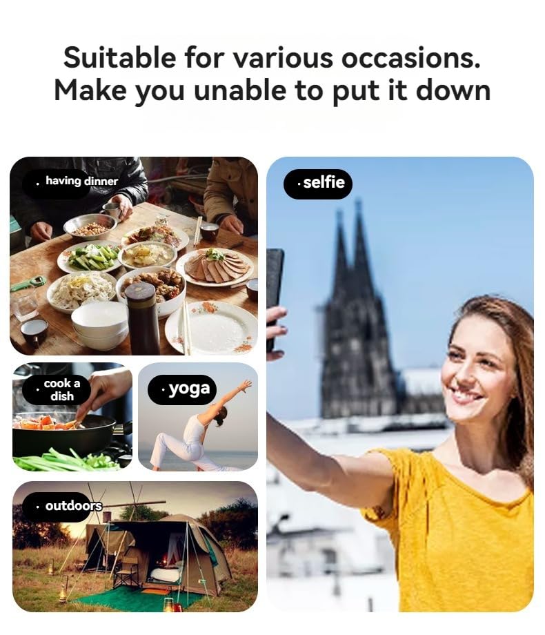 Handimake Customized Acrylic Phone Grip Holder, Personalized Picture Phone Case Holder with Retractable Design, DIY Cartoon Phone Holder Sticker