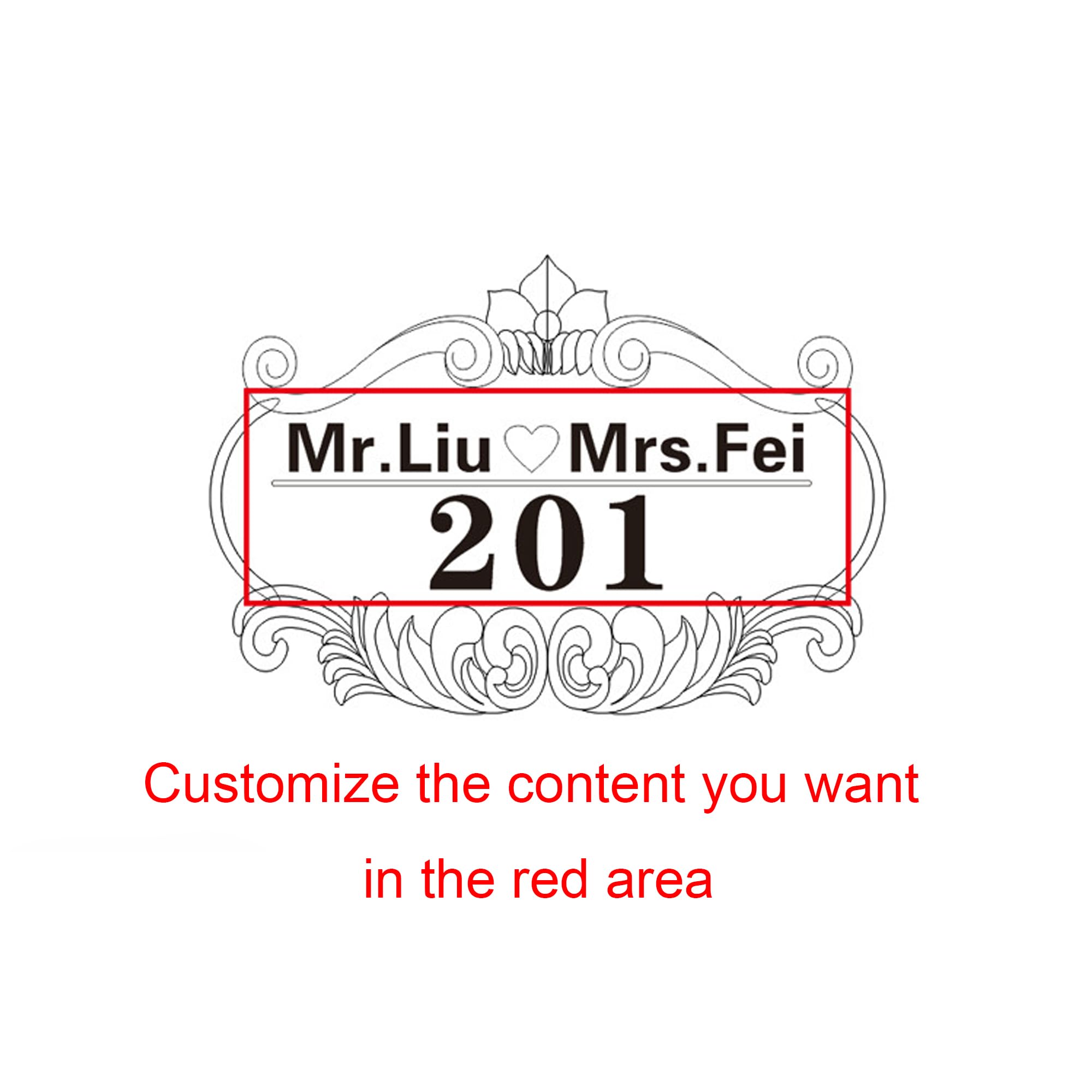 Handimake Customized house address and doorplate Personalized retro logo address plate with digital courtyard, garden, apartment street name, indoor and outdoor aluminum alloy