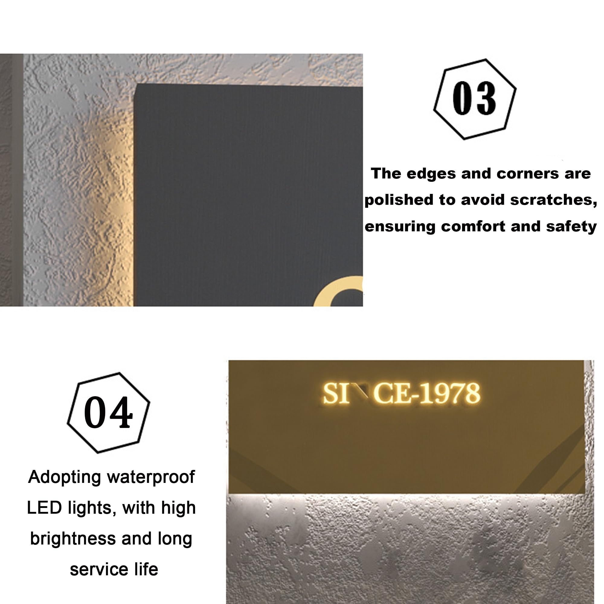 Handimake Customized logo light box, creative hollow out light box, LED door advertising board, illuminated characters, signboard, wall mounted display board design for outdoor use