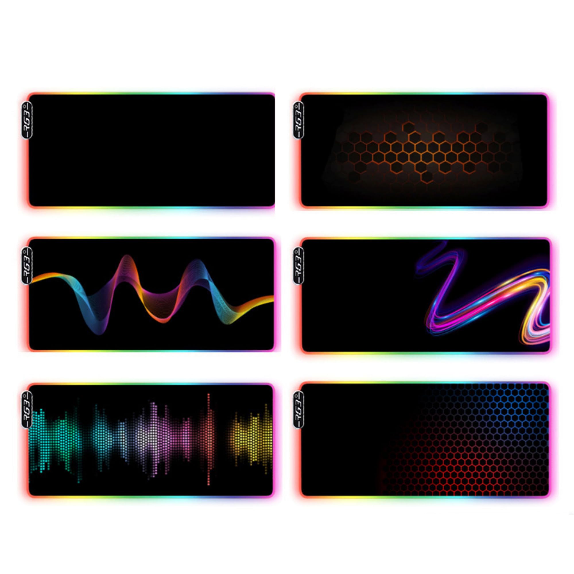 Handimake  Customized Colorful Luminous Mouse Pad, Personalized RGB Colorful LED Gaming Mouse Pad