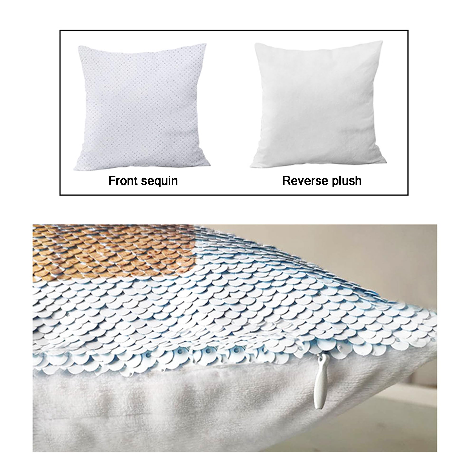 Handimake Custom Sequin Pillow, Custom Love, Couple Pet Photo Pillow Personalized Sequin Throw Pillow Sequins Magic Pillow Cases with Your Loved Ones - Custom Couple Mothers Day Memorial Gifts