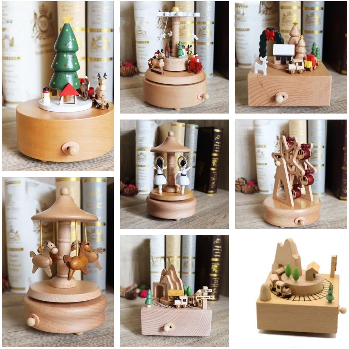 Customized Wooden Music Box, Personalized Name Carving, for Birthday, Valentine's Day, Christmas, Graduation