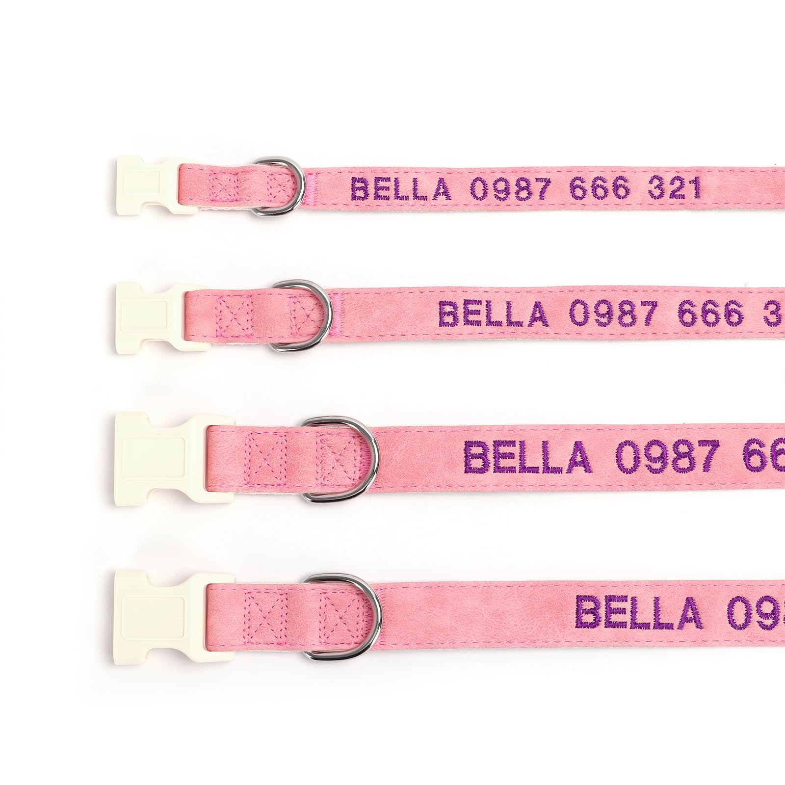 Handimake Customized Leather Cotton pet Collar, Personalized Dog Collar Embroidered with Name and Phone Anti Loss Collar, Available in XS, S, M, and L Sizes pet collar pet collar pet collar