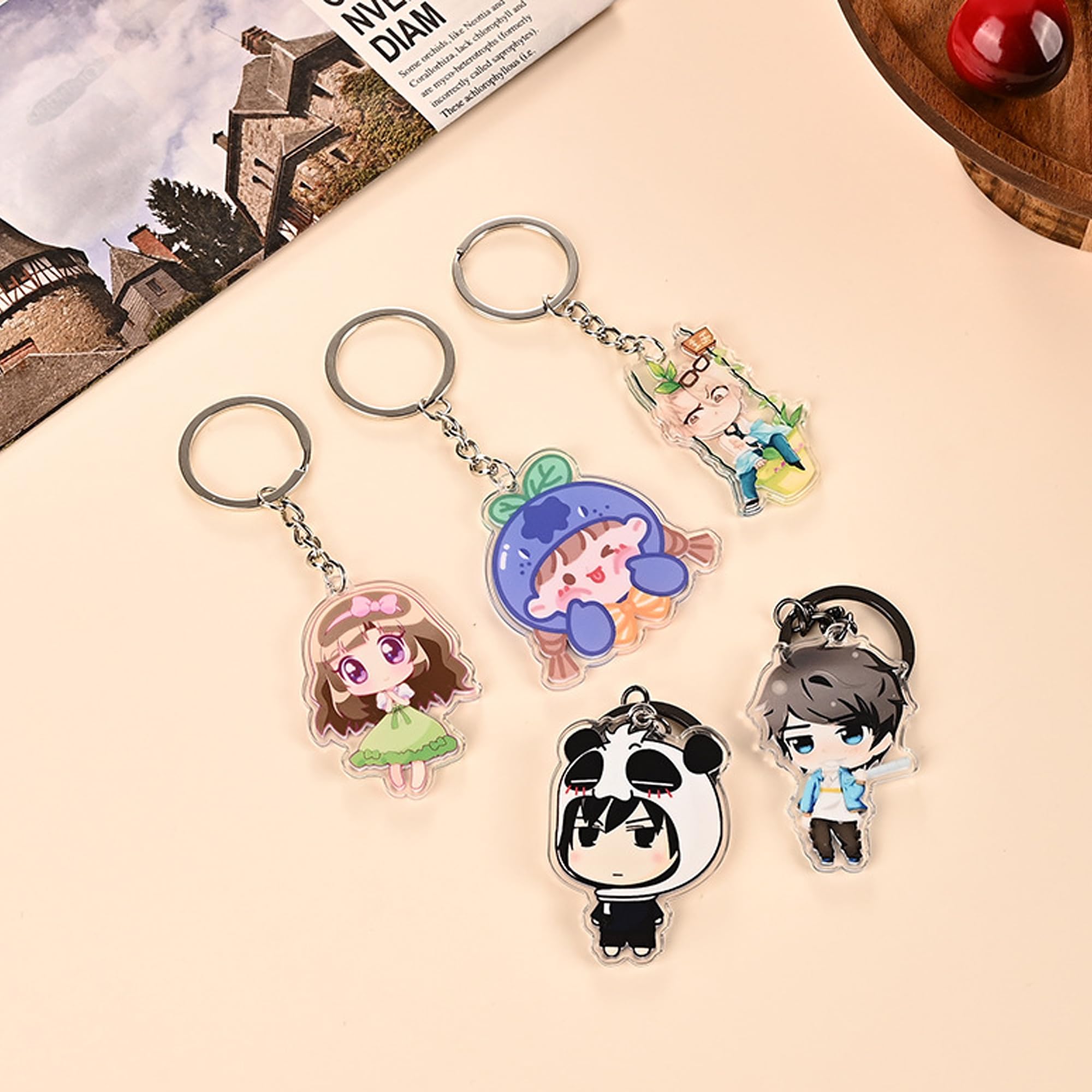 Handimake Custom Image Acrylic Keychain Double sided Printing Acrylic Keychain Personalized Gift Keychain, Pet Commemorative Souvenir Keychain, Birthday and Wedding Gifts