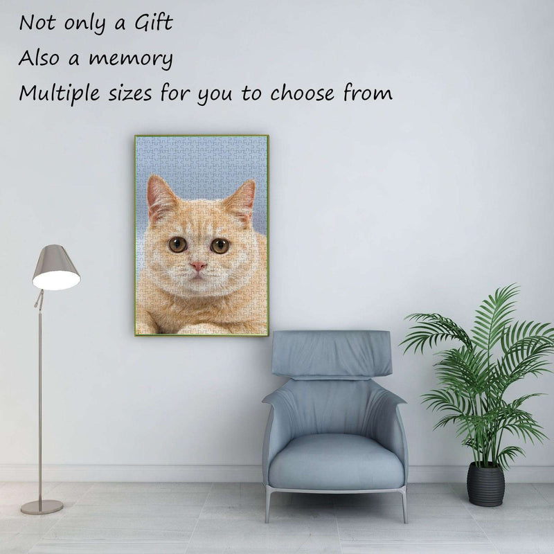 Handimake Personalized Puzzles from Photos 1000/500/300 PCS, Custom Jigsaw Puzzles from Photos, Create a Puzzle from a Picture, Customized Puzzle for Couple, Family, Wedding, Pet, Birthday Gift