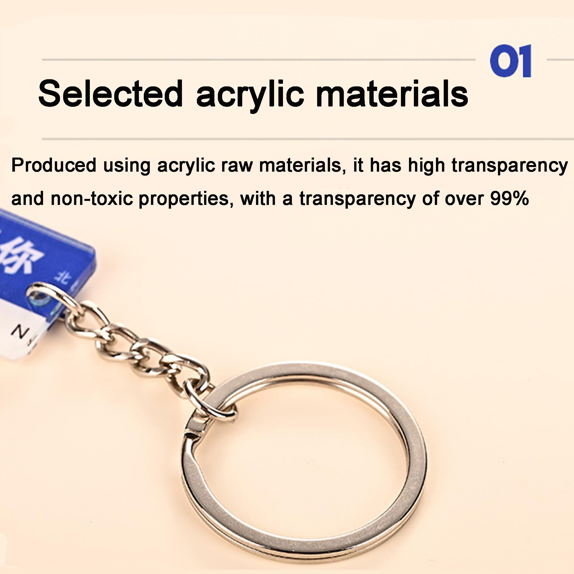 Handimake Custom Image Acrylic Keychain Double sided Printing Acrylic Keychain Personalized Gift Keychain, Pet Commemorative Souvenir Keychain, Birthday and Wedding Gifts