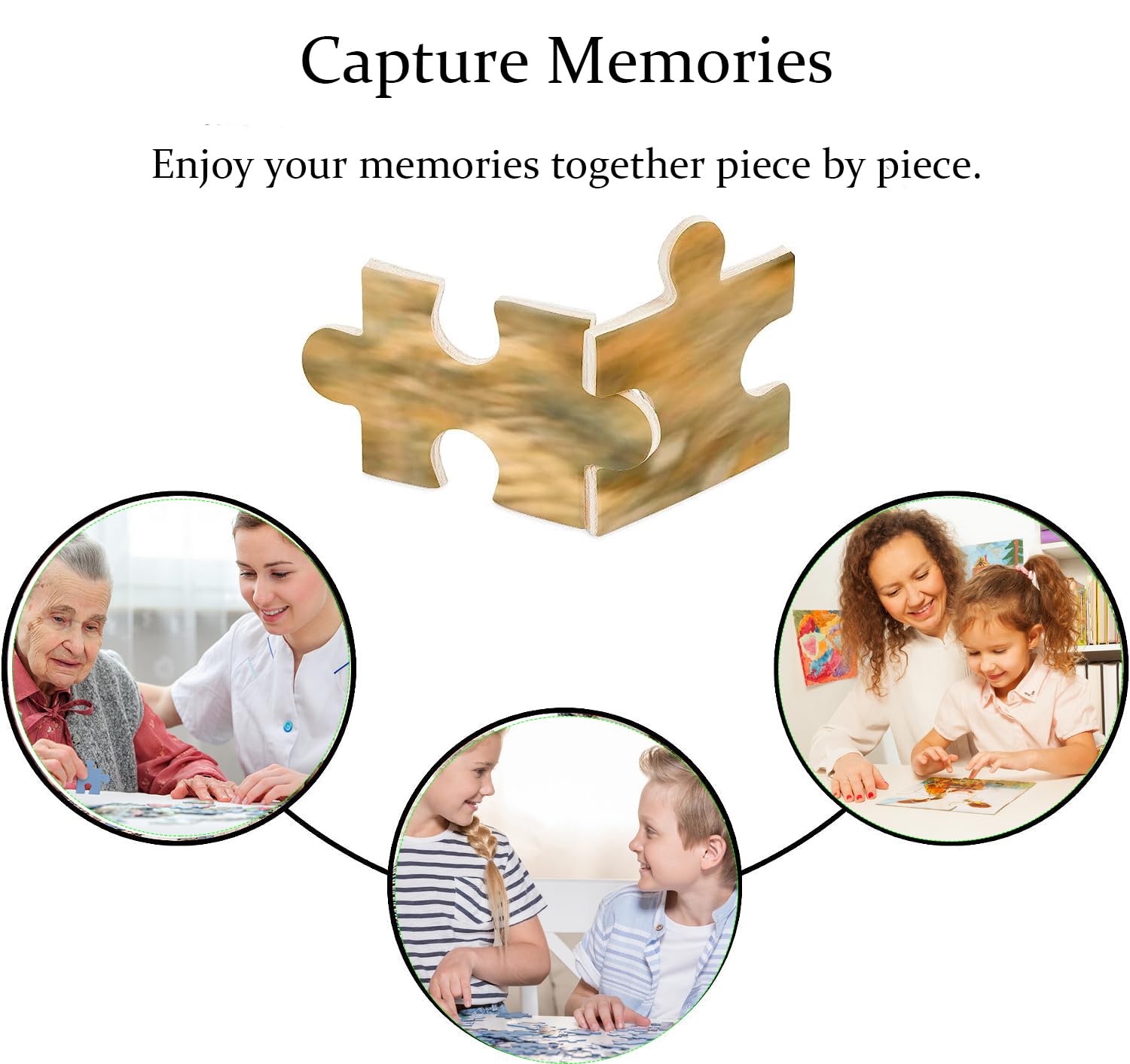 Handimake Personalized Puzzles from Photos 1000/500/300 PCS, Custom Jigsaw Puzzles from Photos, Create a Puzzle from a Picture, Customized Puzzle for Couple, Family, Wedding, Pet, Birthday Gift