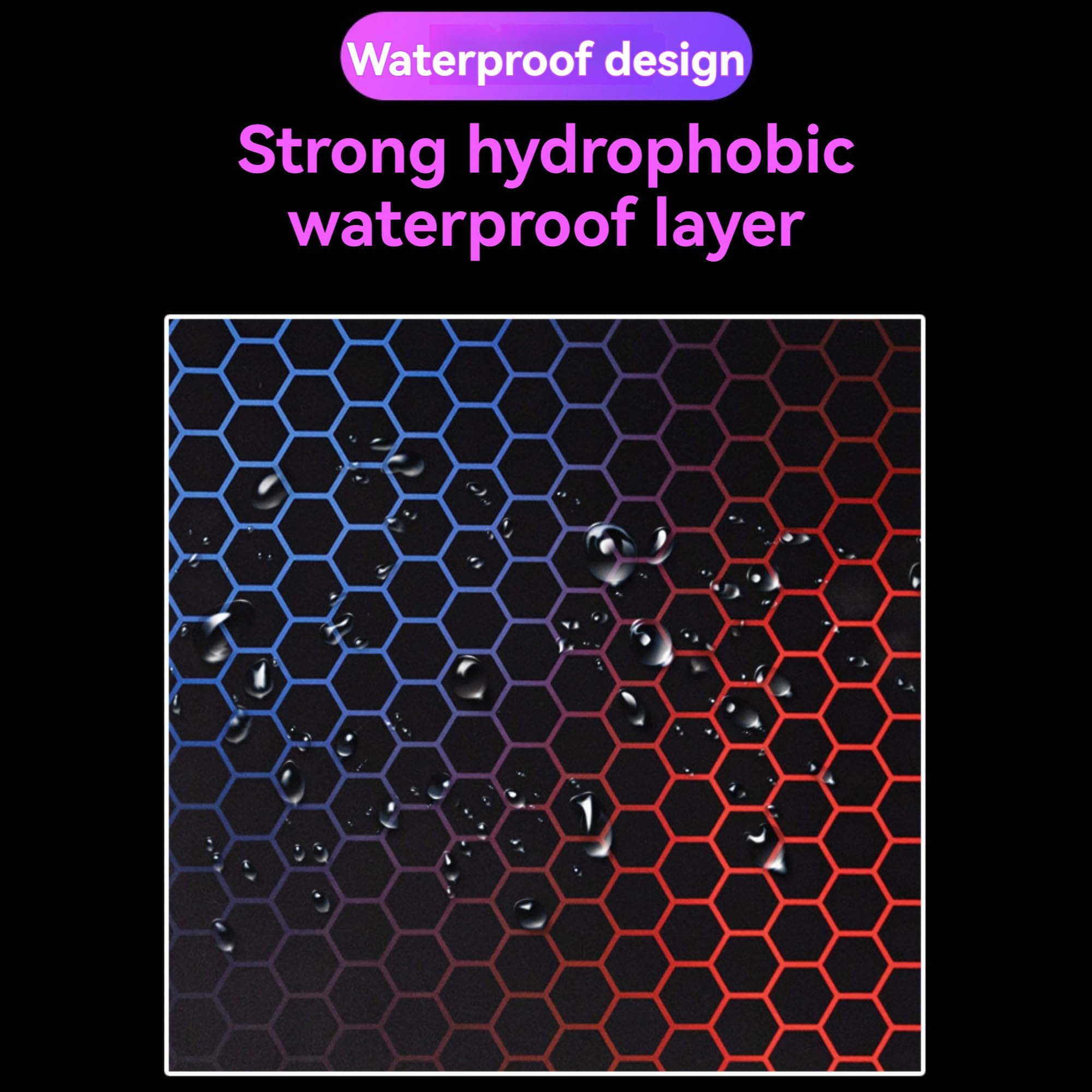 Handimake  Customized Colorful Luminous Mouse Pad, Personalized RGB Colorful LED Gaming Mouse Pad