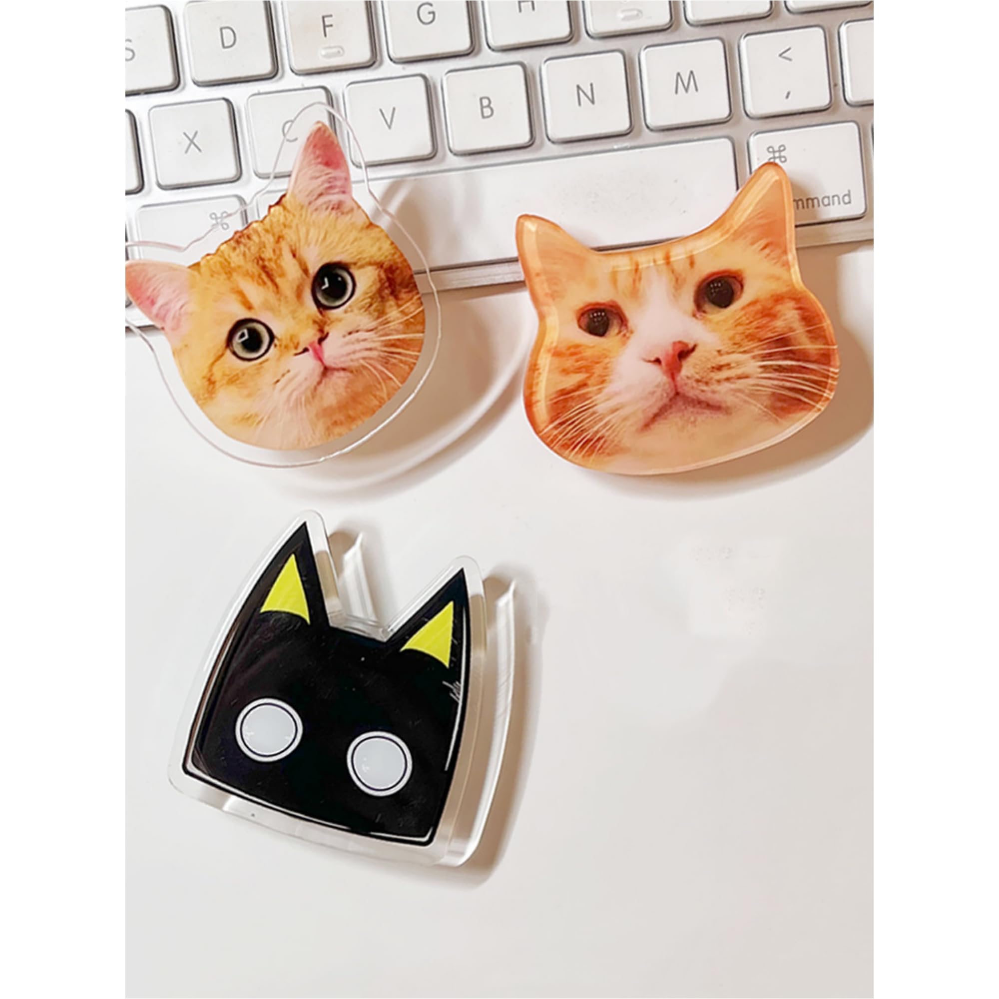 Handimake Customized Acrylic Phone Grip Holder, Personalized Picture Phone Case Holder with Retractable Design, DIY Cartoon Phone Holder Sticker