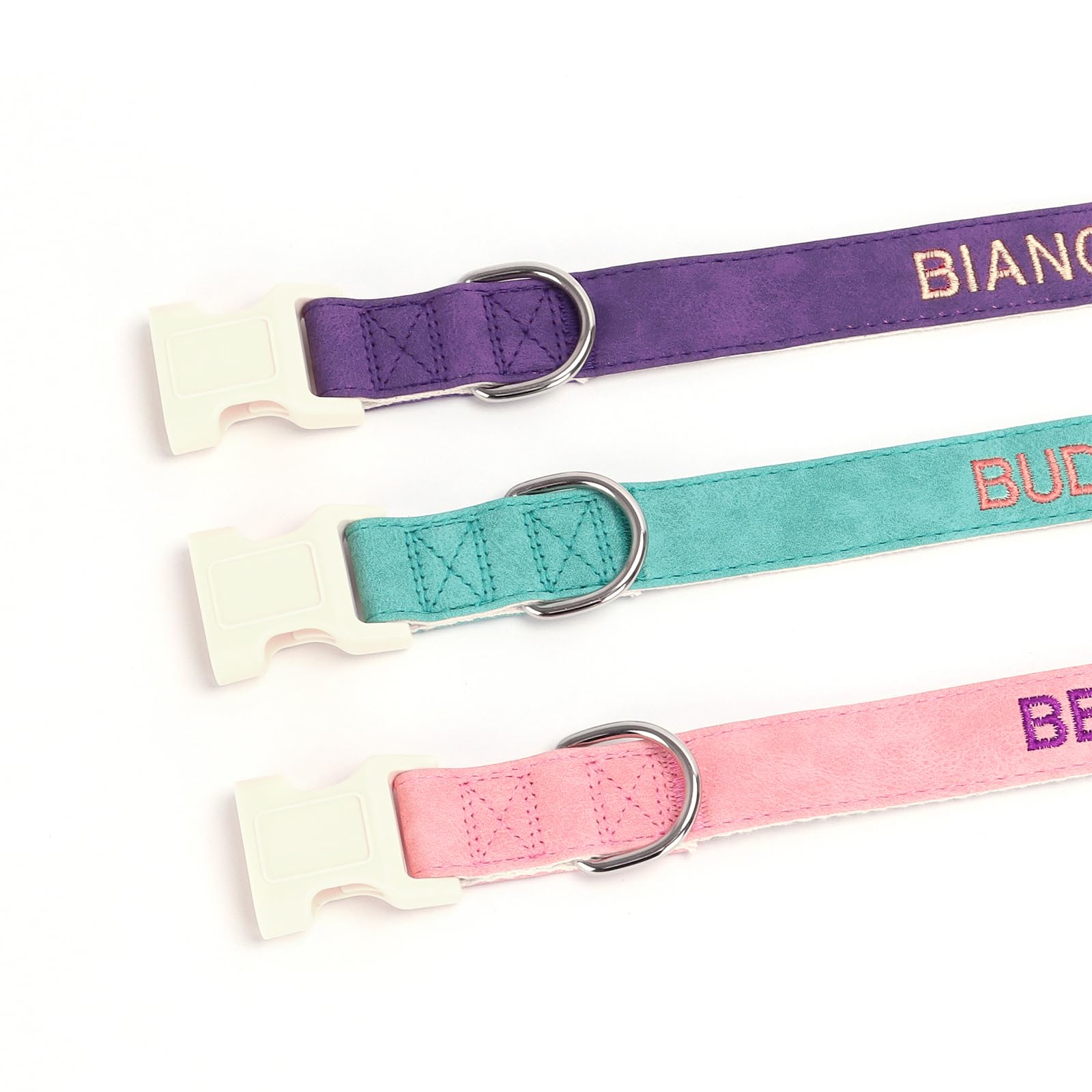 Handimake Customized Leather Cotton pet Collar, Personalized Dog Collar Embroidered with Name and Phone Anti Loss Collar, Available in XS, S, M, and L Sizes pet collar pet collar pet collar