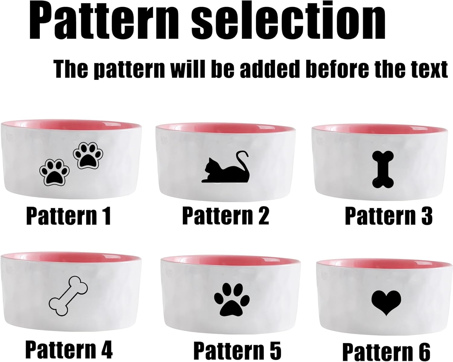 Handimake Personalized Dog Bowl Pet Owner Gifts Customizable Pet Name Your Pet’s Name Custom Pet Bowls for Dog, Cat, Puppy or Kitten Dish for Dry Wet Food or Water (Small)