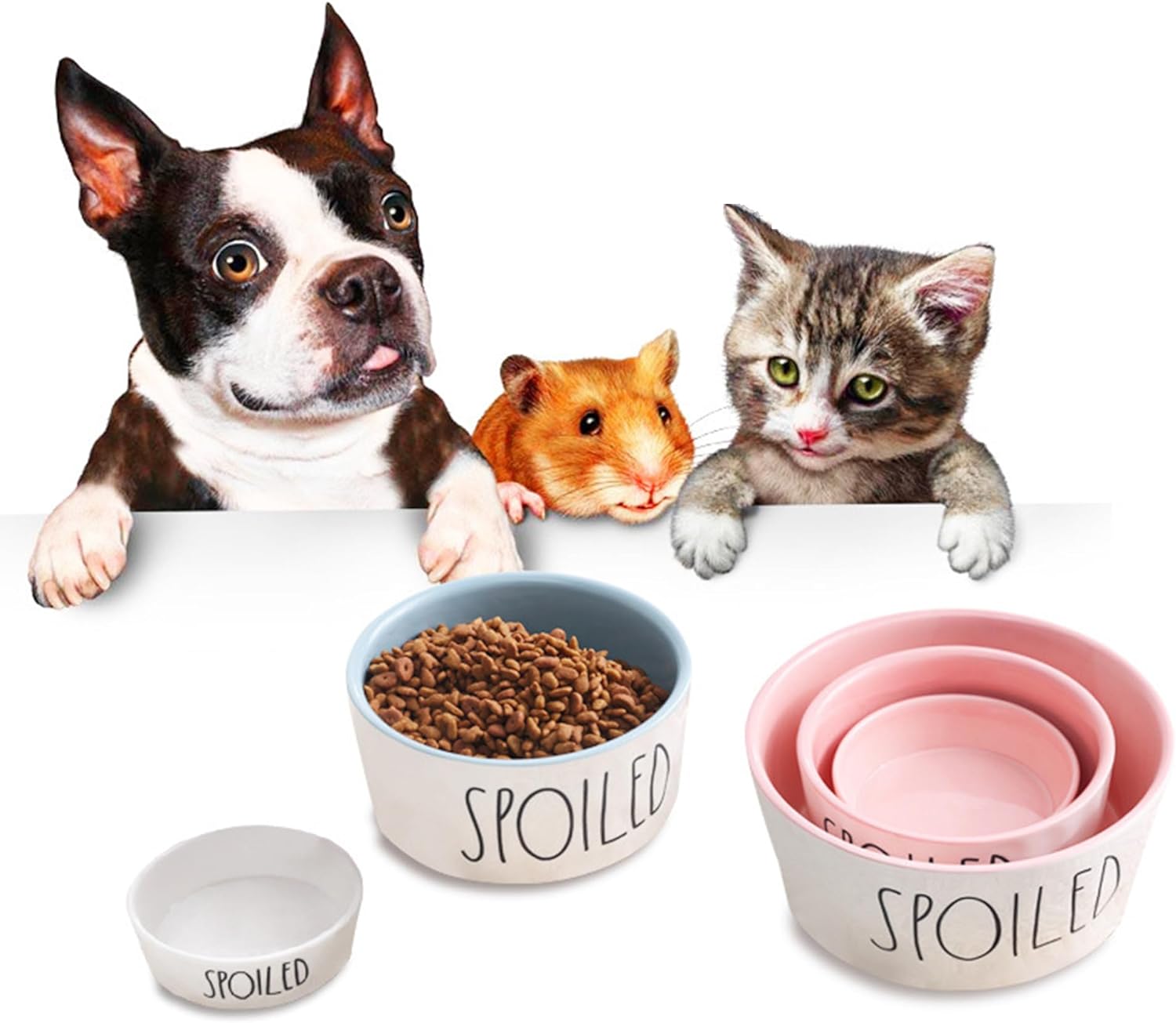 Personalized Dog Bowl Pet Owner Gifts Customizable Pet Name Your Pet’s Name Custom Pet Bowls for Dog, Cat, Puppy or Kitten Dish for Dry Wet Food or Water (Small)