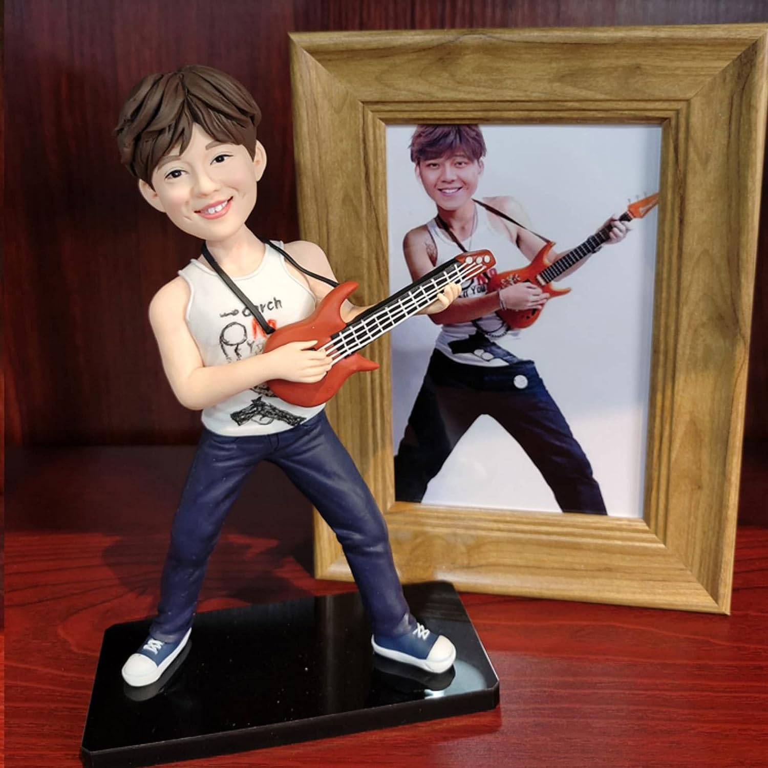 Handimake Custom Bobblehead, Fully Custom Bobble Heads for Adults, Artist Bobble Head Customize, Personalized Bobblehead Figure Portrait Sculpture Gift for Boyfriend Husband Boss Office Coworker