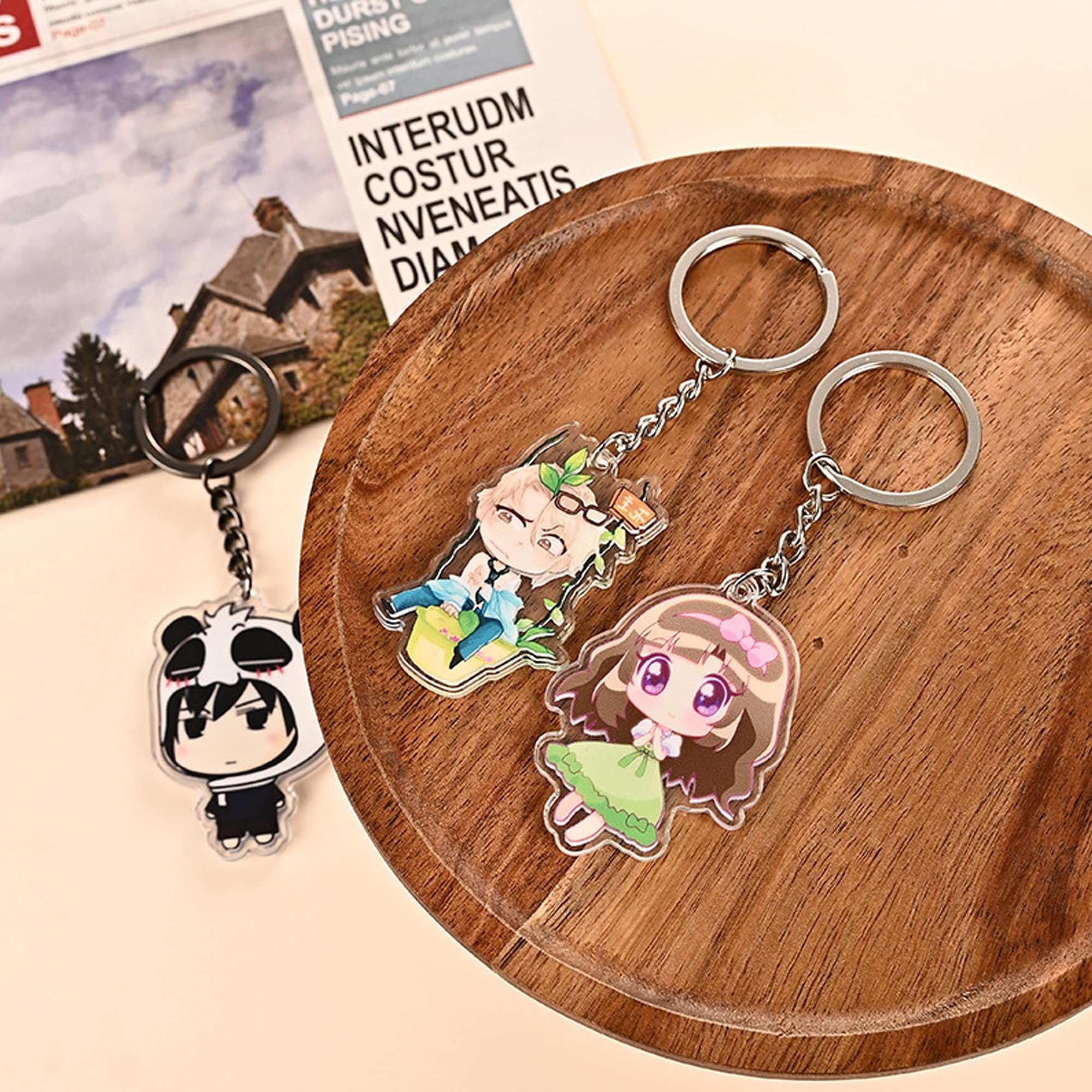 Handimake Custom Image Acrylic Keychain Double sided Printing Acrylic Keychain Personalized Gift Keychain, Pet Commemorative Souvenir Keychain, Birthday and Wedding Gifts