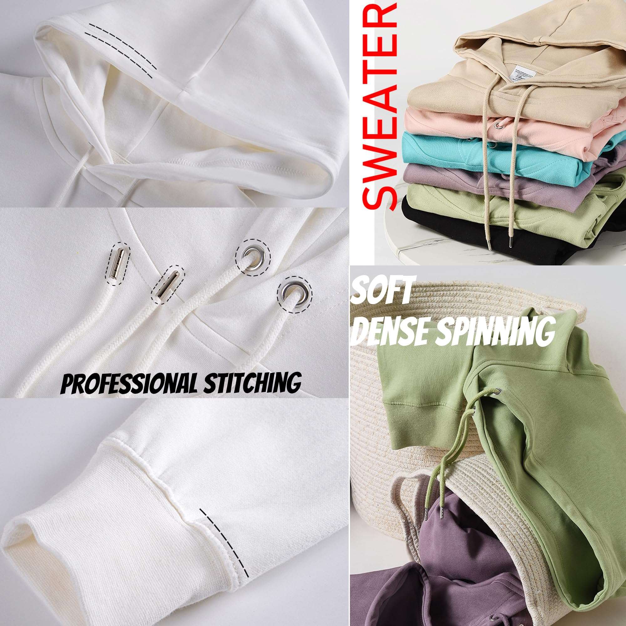 Handimake Unisex Design Your Own Hoodie-Custom Hoodies Team Sweatshirts-Add Your Own Text/Logo/Picture/Anythings Design Personalized Front & Back Sweatshirt Hoodie-Gift for Couple Lovers Husband Boyfriend