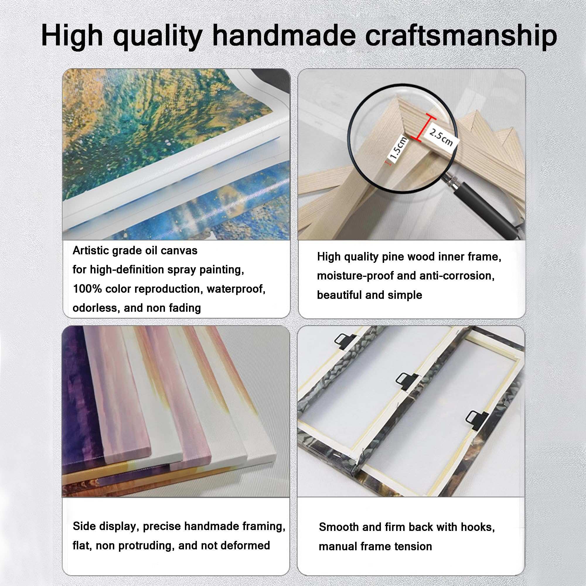 Handimake Custom Decoration Painting Home Living Room Decoration Painting Bedroom Frameless Hanging Painting Oil Painting Sofa Restaurant Background