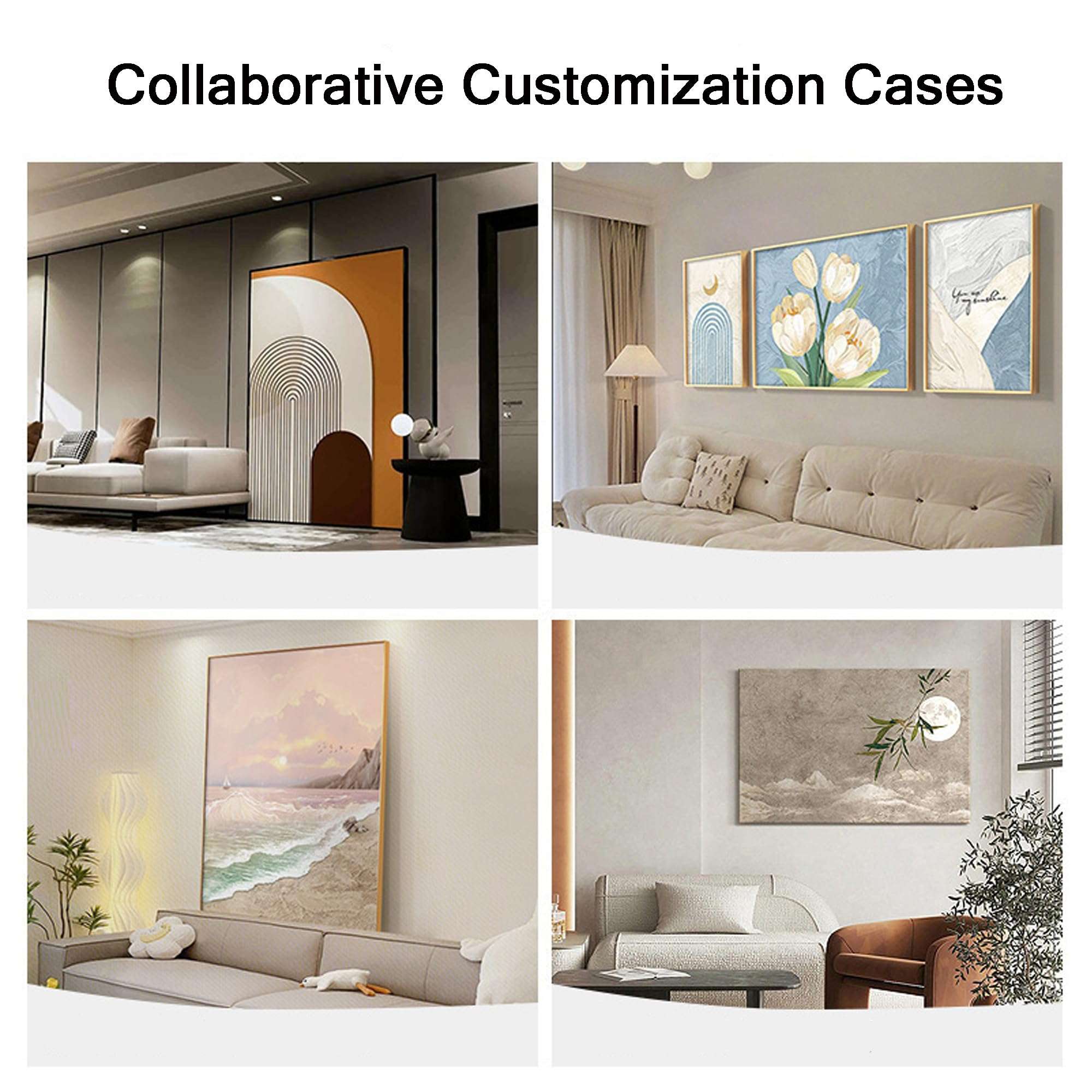 Handimake Custom Decoration Painting Home Living Room Decoration Painting Bedroom Frameless Hanging Painting Oil Painting Sofa Restaurant Background